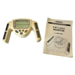 Omron HBF-306 Fat Loss Monitor Handheld Body Fat BMI Analyzer with Manual